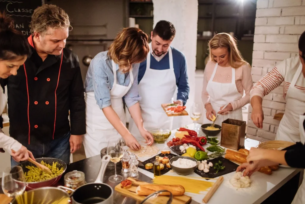 Team building cooking workshop with traditional Portuguese recipes in Lisbon